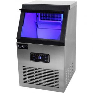 Monster Shop - Machine à Glaçons Professionnelle en Inox pour Restaurants, Bars et Salon de Thé, 40kg de Glaçons en 24h, Broyeur à glace pilée