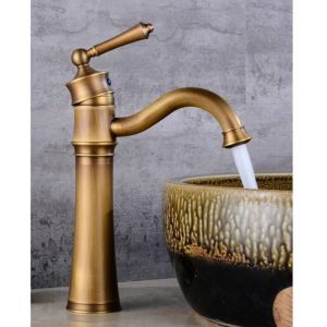 Treetalk - Robinet Lavabo Rétro,Pivotant Robinet Salle de Bain, Mitigeur Lavabo en Laiton, Mitigeur Salle de Bain avec Valve en Céramique Neuve,