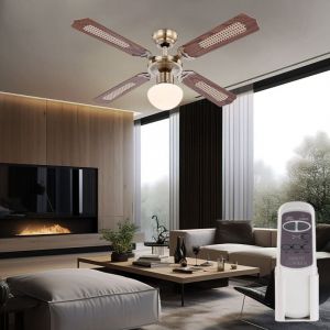 Etc-shop - Ventilateur de plafond avec interrupteur à tirette Lampe de ventilateur de plafond Ventilateur à 3 vitesses avec télécommande Plafonnier,