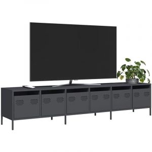 Vidaxl - Meuble tv anthracite 202x39x43,5 cm acier lamin&eacute; &agrave; froid