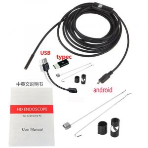Fitags - Endoscope usb 3 et 1 Endoscope 5.5mm Ultra mince et étanche Caméra Snake d'inspection Micro usb et Type c pour otg Android, pc, ordinateurs