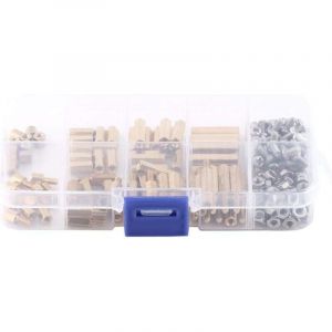 M3 Entretoise Laiton-120PCS, Boulons en Cuivre PCB Entretoise, Filet&eacute; M&acirc;le-Femelle Hexagonale Boulons en Cuivre Assortiment Kit