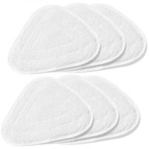 Lot de 6 Housses de Rechange, pour Lingette de Balai Vapeur Accessoire, Accessoire Balai Vapeur Microfibre compatible avec Vileda Steam, Lavables en