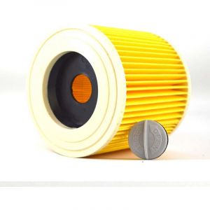 Filtre &agrave; Cartouche pour K&auml;rcher WD3/WD2, 2 x Filtre Cartouche Accessoire pour Aspirateurs wd 2200, wd 2250, wd 3300 m, wd 3500 p, a 2003, a 2004, a