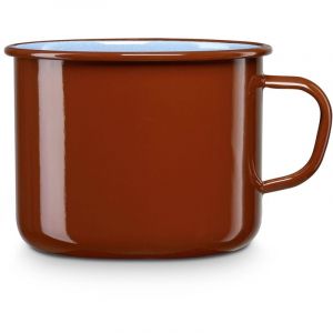 Terra Casserole à Lait, Acier Émaillé 12cm, Bouilloire Émaillée 1,2L Induction Vintage Marron - Briebe