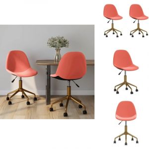 Vidaxl - Chaises pivotantes à manger lot de 2 Rose Velours - Chaise De Salle à Manger - Chaise Pivotante - Chaise Velours - Chaise Moderne - Chaise
