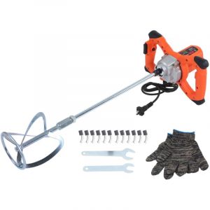 Tonysa - Malaxeur électrique, malaxeur à béton réglable à 6 vitesses,malaxeur portatif à palettes 2100W,0-980r/min,pour Mélanger la Peinture,Boue de