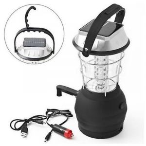 Lanterne Solaire, Dynamo &agrave; Maniv 36 Led Lanterne de Camping Lumi&egrave;re de Secours