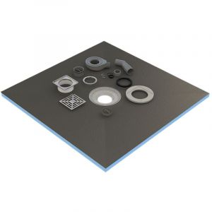 receveur de douche 80x80x4cm prêt à carreler avec siphon bac à douche