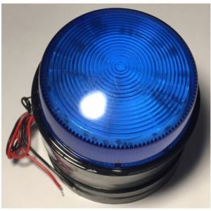 Lampe flash pour syst&egrave;me d'alarme 12 Vdc Bleu &Oslash;75x55mm H