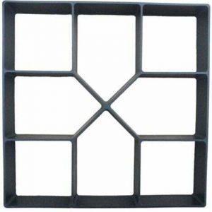 Moule &agrave; Pavage Plastique 40 x 40 cm pour Garden Terrasse All&eacute;e Patio Jardin Trottoirs Chemin de Pavage en Ciment B&eacute;ton Moule &agrave; Pav&eacute; R&eacute;utilisable