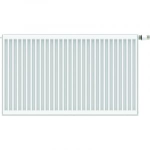 Radiateur eau chaude acier horizontal habill&eacute; Novello 8 connections RAL9016 type 21 H600xL600 - 807W - STELRAD
