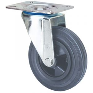 Roue semi-industrielle ALEX s&eacute;rie ZV-PS plateau pivotant sans frein - talla 80 mm