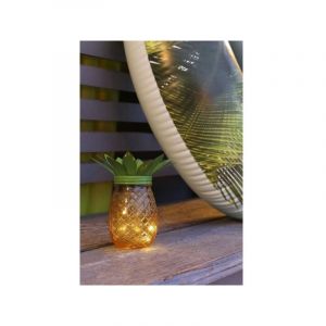 Lampe solaire Ananas Galix Métal/Verre - 5 led - 8h d'éclairage