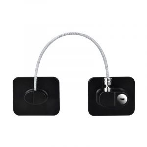 Serrure de réfrigérateur Serrure de porte de sécurité pour enfants Câble en acier inoxydable Serrure de réfrigérateur Serrure collante solide pour