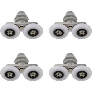 Roulettes Doubles pour Porte de Douche Roulettes pour Porte de Douche Roulettes Coulissantes Porte Salle de Bain Douche Rouleau de Douche de