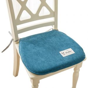Ccykxa - Coussin Chaise Cuisine Lavable, Galette De Chaise Lot De 2 avec Attaches, Antidérapant, Galette De Chaise Dehoussable, Coussins De Chaises