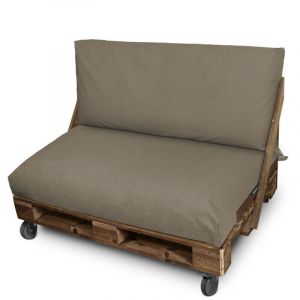 Happers - Housse coussin palette d'ext&eacute;rieur Si&egrave;ge 120x80x20 Sans Garnissage Sable Naylim Mate