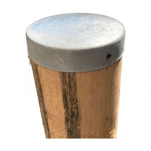 Chapeau Rond galvanisé - Dessus de poteau Ø10 cm