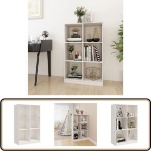 Bibliothèque Blanc 70x33x110 cm Bois de pin massif - Bibliothèque Blanche - Bibliothèque Design - Bibliothèque Bois - Bibliothèque Salle À Vivre