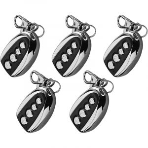 Lot de 5 télécommandes de porte de garage 433 MHz - Ouvre-porte/fermeture automatique de portail coulissant - Compatible avec la plupart des