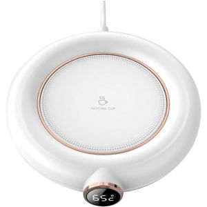 Chauffe-tasse USB pour arr&ecirc;t automatique de bureau, chauffe-tasse &agrave; caf&eacute;, caf&eacute;, lait, th&eacute;, eau, chauffe-tasse, 3 temp&eacute;ratures r&eacute;glables, affichage