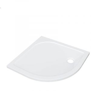 ZEZA Selva Receveur de douche - 90x90x4cm - quart de rond - Acrylique - brillant blanc