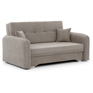 Petit canapé convertible LANY - Compact et fonctionnalité intelligente-Beige