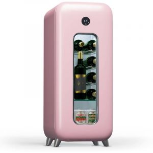 Klarstein Cave a Vin Caves &agrave; Vin de Conservation Porte en Verre Cave a Vins &agrave; Zone Unique Bar Int/Ext Frigo Vin Armoire a Vin Cave a Vin de