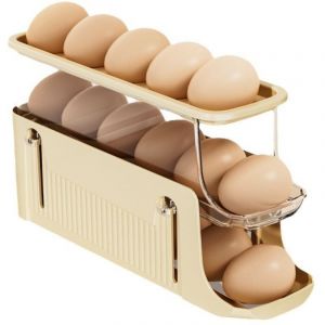 Distributeur Automatique D'oeufs &agrave; 3 Niveaux, Rangement Oeufs Cuisine pour 17 &OElig;ufs, Porte &OElig;ufs Distributeur d'&oelig;ufs pour R&eacute;frig&eacute;rateur,Cuisine,Armoires