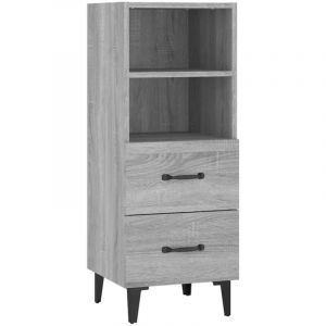Buffet Commode Armoire Luxueux, pour Salon Chambre Entr&eacute;e Cuisine, Sonoma gris 34,5x34x90 cm Bois d'ing&eacute;nierie OIB7626E - Gris