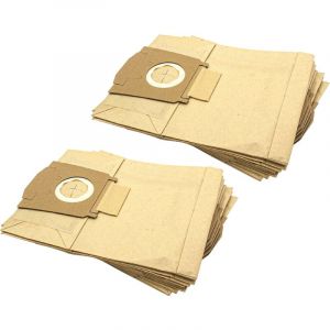 20x Sacs compatible avec Krups 907, 908, 926 aspirateur - papier, 30cm x 21cm couleur sable - Vhbw