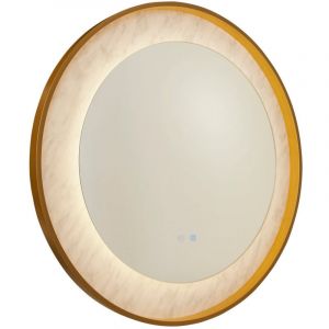 Searchlight Luxo Miroir LED, m&eacute;tal dor&eacute; effet marbre