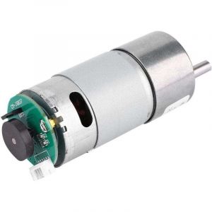 Motor&eacute;ducteur CC 12/24 V 10-1 500 tr/min avec r&eacute;ducteur de vitesse important et codeur, moteur &agrave; engrenages hautes performances avec arbre de sortie
