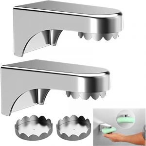 2 Pi&egrave;ces Porte Savon Aimant&eacute;,Porte-Savon Magn&eacute;tique,Porte-Savon Aimant&eacute; sans Per&ccedil;age,Porte Savon Aimant&eacute;,Porte-Savon Magn&eacute;tique,pour Salle de Bain
