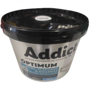 Penture acrylique murs, plafonds et boiseries ADDICT Optimum 10L blanc mat