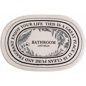 Tapis de bain r&eacute;tro noir et blanc,50 x 80 cm, imitation cachemire, antid&eacute;rapant, doux, absorbant l'eau, tapis de salle de bain