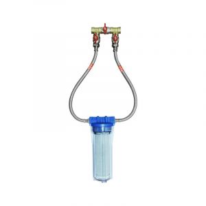 GO by Van Marcke OPure By Pass kit 34 3 robinets 34M x 34M 2 T pièces 2 flexibles 34F x 34M rouleau de téflon