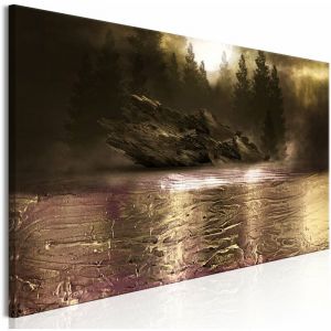 Tableau toile de d&eacute;coration murale impression premium en 1 partie sur ch&acirc;ssis en bois motif Contemplation premi&egrave;re variante 150x50 cm 110014019