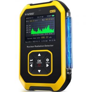 Détecteur de rayonnement nucléaire Geiger - Dosimètre de rayonnement FNIRSI avec écran LCD, moniteur de rayonnement portable rechargeable à rayons X