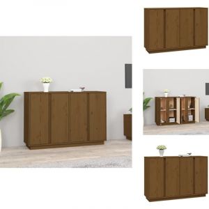 Vidaxl - Buffet Marron miel 120x35x80 cm Bois massif de pin - Buffet En Bois - Meuble De Rangement - Armoire - Commode - Mobilier Salon