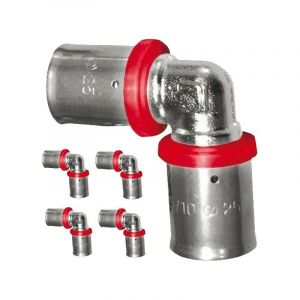 Suinga - Lot de 5 Coude pour tube multicouche 20 mm, à utiliser avec machine à sertir, gris