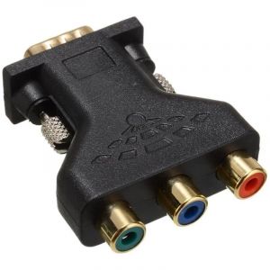 Adaptateur VGA RCA vid&eacute;o femelle vers HD 15 broches, convertisseur VGA, composant de Style, adaptateur de pri