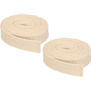 KOTARBAU Lot de 2 m&egrave;ches plates pour lampe &agrave; huile - 13 mm - 1 m - En coton - Pour lampes de jardin, torches temp&ecirc;tes.