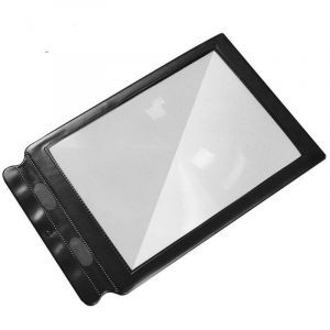 A4 Pleine Page Loupe de Lecture,Grande Lecture Loupe 3 X Rectangulaire Loupe Malvoyant en Plastique pour Personnes Ag&eacute;es Vieux P&egrave;re M&egrave;re