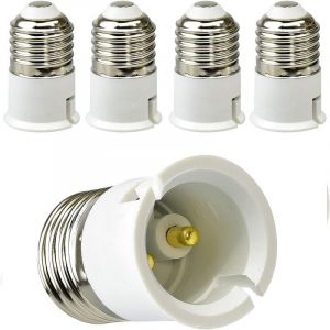 Adaptateur E27 vers B22 pour Ampoules led et Ampoules Halogènes,Convertisseur de douille E27,Puissance Maximale 200W,0250V,120 Degrés Résistant à la