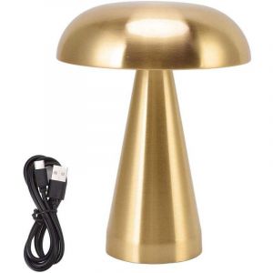 Champignon Lampe De Table Moderne Minimaliste Style Industriel 3 Couleur Dimmable Rechargeable Innovant Tactile Lampe De Bureau Or