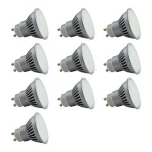 Leclubled - Lot de 10 Ampoules Spot GU10 led 4W &eacute;clairage 40W - Blanc Jour 6400K