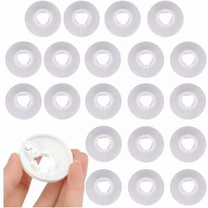 30 pcs Cache-tuyau,Colliers de Pipe Couvercles de Tuyaux de Radiateur en Plastique pour Tuyau, rosaces de recouvrement Pour cacher les tuyaux de