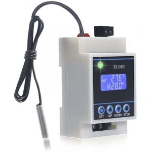 XY-DT01 RéGulateur de TempéRature NuméRique -40-110 Celsius Thermostat Micro-NuméRique avec éCran LCD et Capteur éTanche